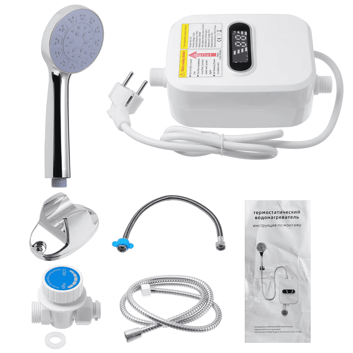 ZOUYUE Electric 3500W Tankless Water Heater for Shower,Volume capacity 2.3 lb