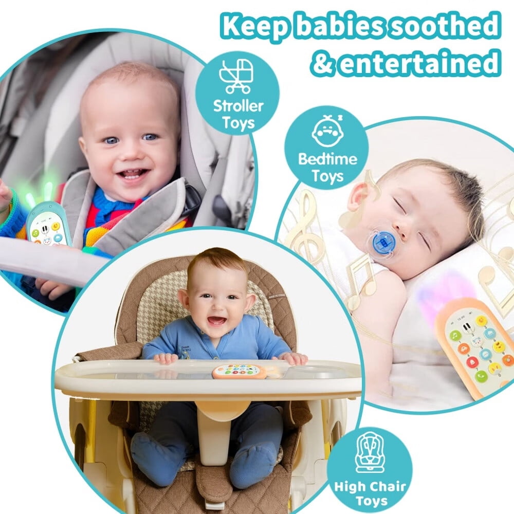 1 Year Old Girl Birthday Gift,Baby Cell Phone Toy Sensory Learning Toys with 12 Functions,Baby Girl Toys 6 to 12 Months Multi Sound Effects with Light Teething Toys for Babies Infants