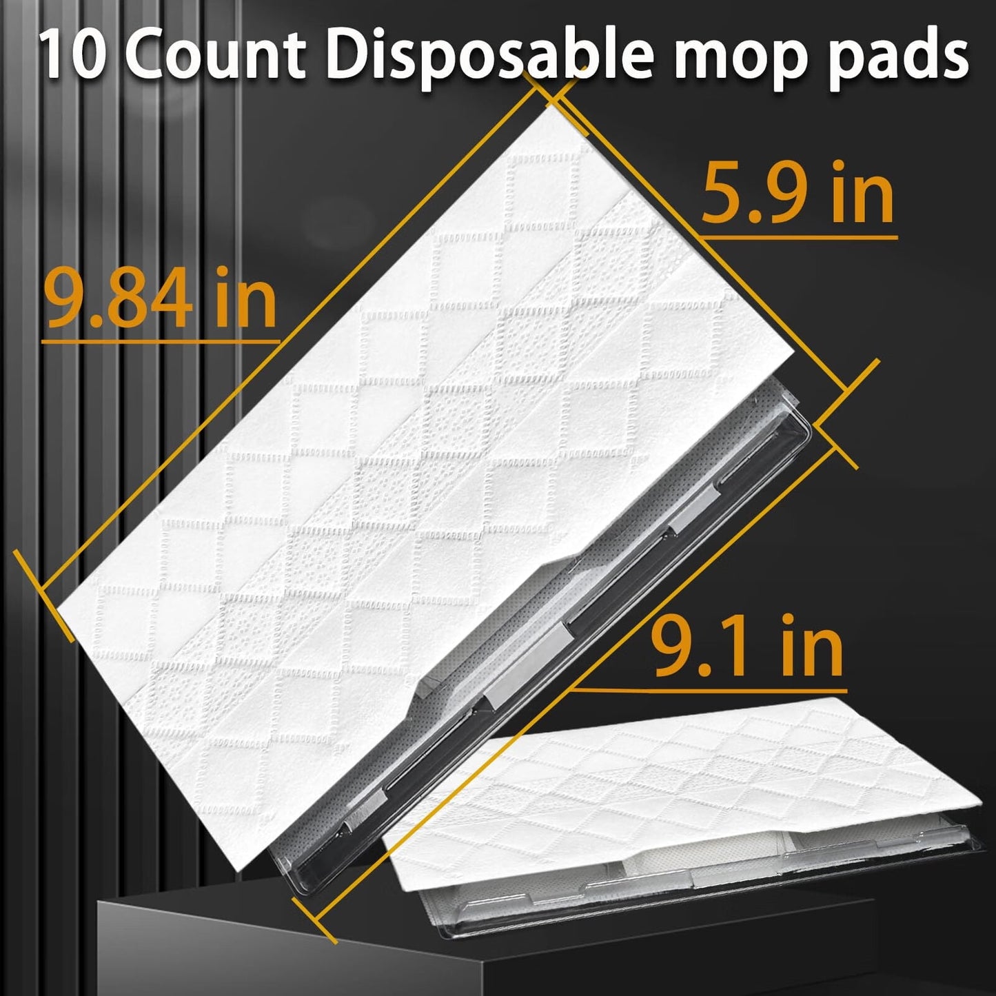 ZOUYUE VACMOP Mop Pad Refills Compatible with Shark Vacmop VMP30 VM252 VM250 VM200 Vacuum,Disposable Replacement Mop Pads,White,10 Count