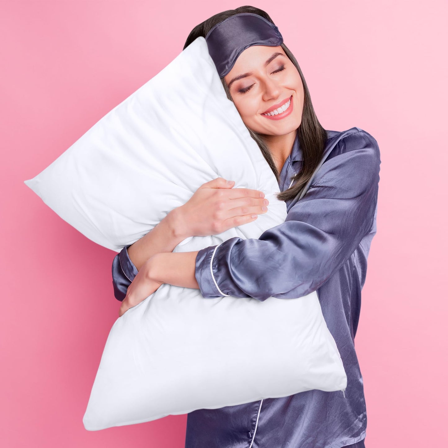 ZOUYUE Pillow Protectors, Pillow Covers,Waterproof Pillow Protectors with Zipper Standard Size, Polyester Soft Pillow Covers, Set of 2, 20 x 26