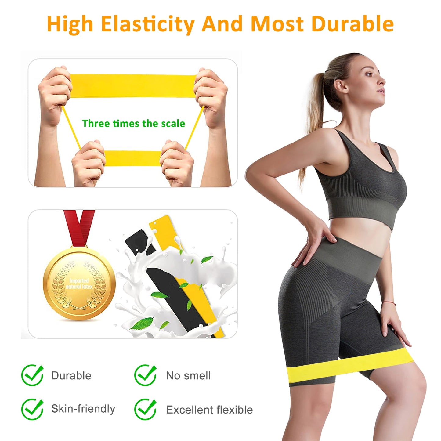 (5-Pack)Heavy Duty Resistance Loop Band, DISEN Fitness Exercise Bands for Strength Training Working Out, Physical Therapy, Muscle Training, Lose Weight