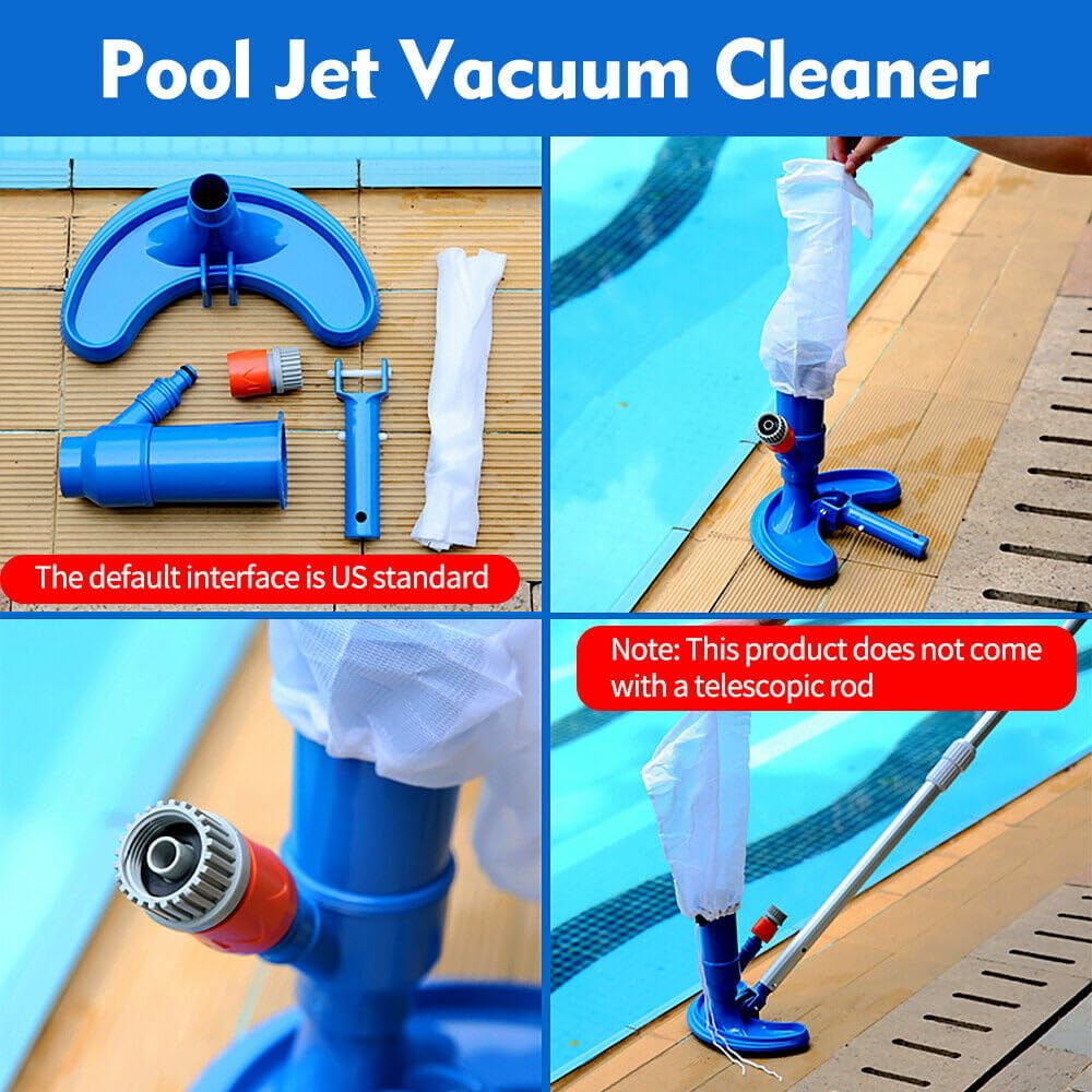ZOUYUE Portable Pool Vacuums Jet Cleaner Kit for Above Ground Pools,Spa Pond Mini Vacuum Cleaner,Swimming Pools- Automatic Jet Pool Cleaner