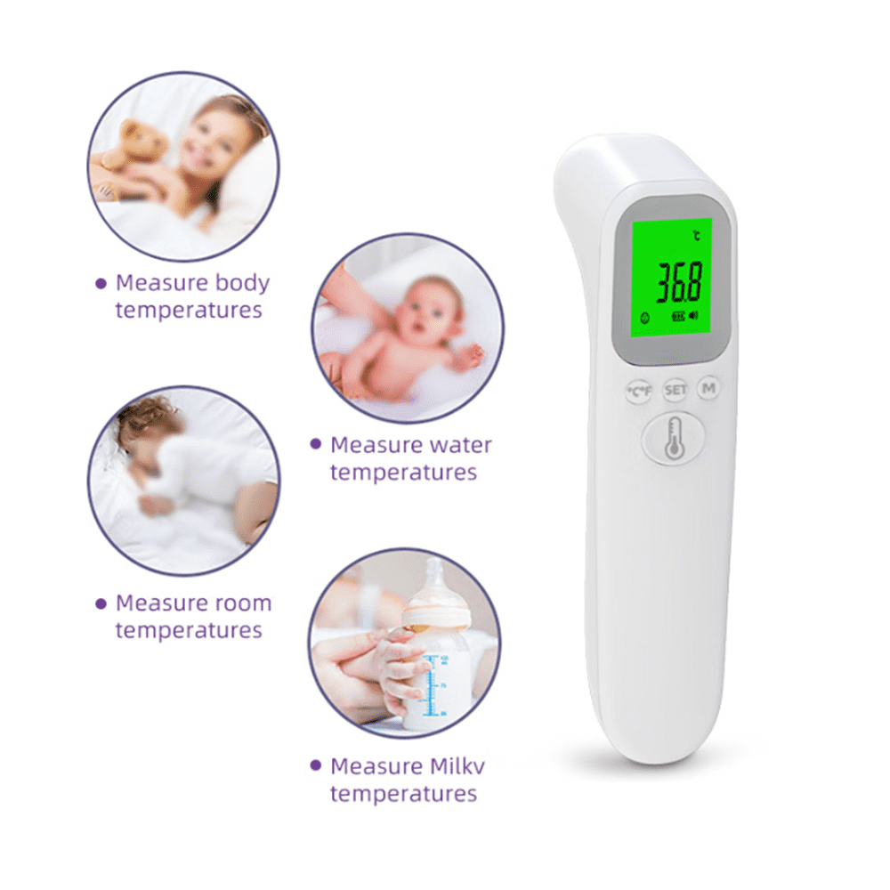 ZOUYUE No-Touch Forehead Thermometer, Digital Infrared Thermometer for Adults and Kids, Touchless Baby Thermometer, Quiet Vibration Feedback, Non Contact