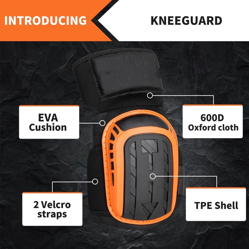 1 Pair Knee Pad Construction Silicone Knee Pads for Work-Heavy Duty Support Kneepads with Anti-Slip Straps for Construction Flooring Gardening Cleaning Tile
