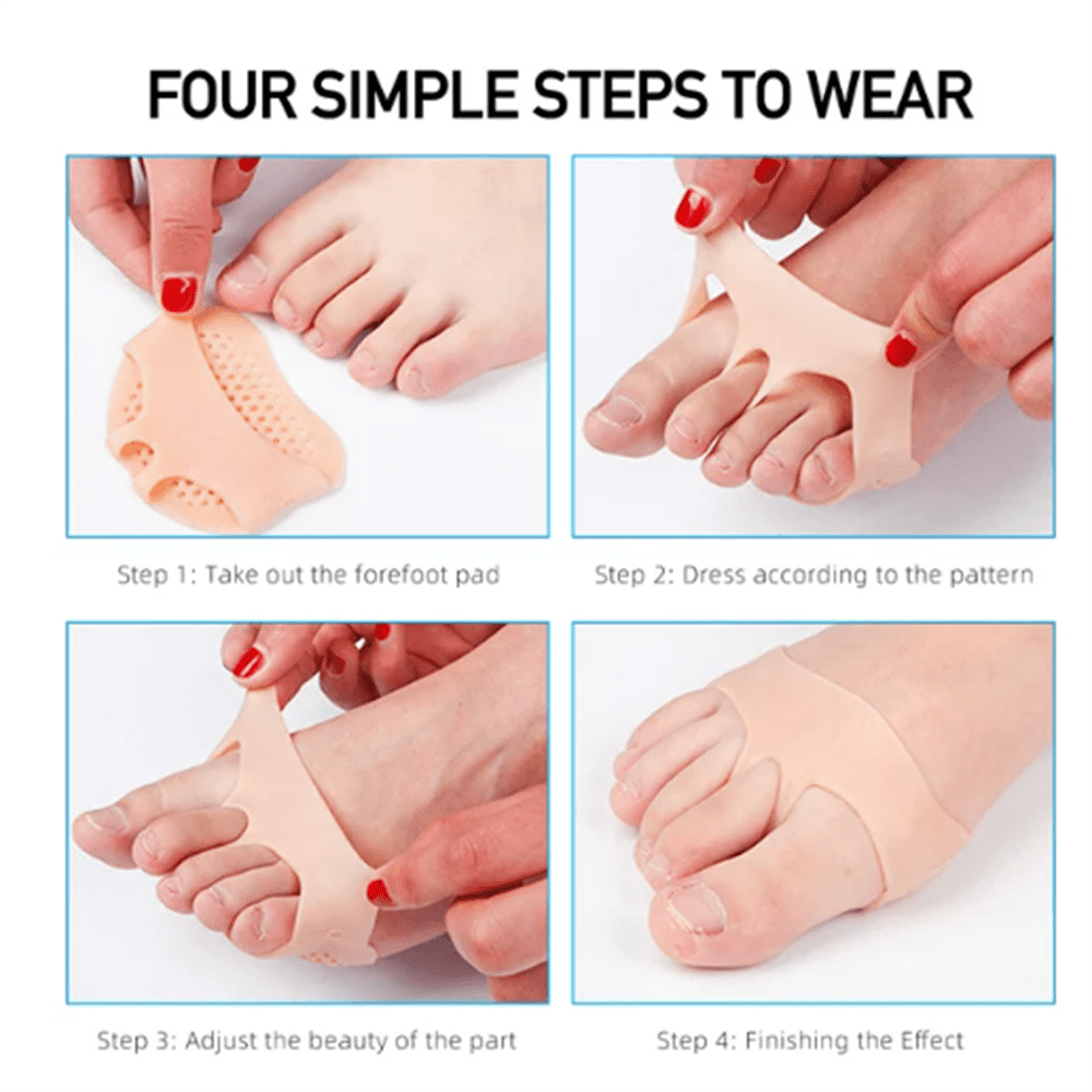 ZOUYUE Metatarsal Pads, 6PCS Gel Ball of Foot Cushions for Women and Men, Breathable Metatarsalgia Insoles for Foot Pain Relief, Mortons Neuroma Forefoot Pads Great for Blisters Diabetic Feet