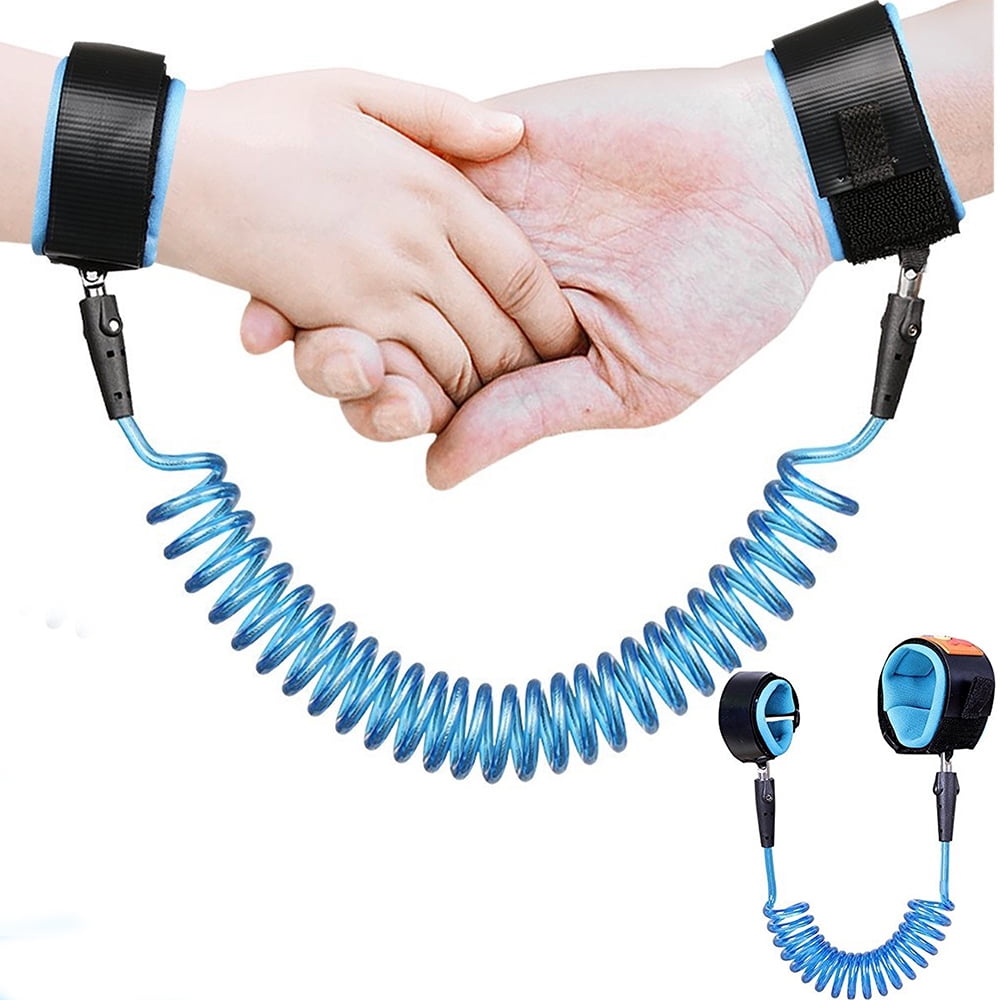 DISEN Anti Lost Wrist Link 6.5FT Toddler Wrist Leash for Kids Child Safety Harness Baby Proofing Wristband (Blue)