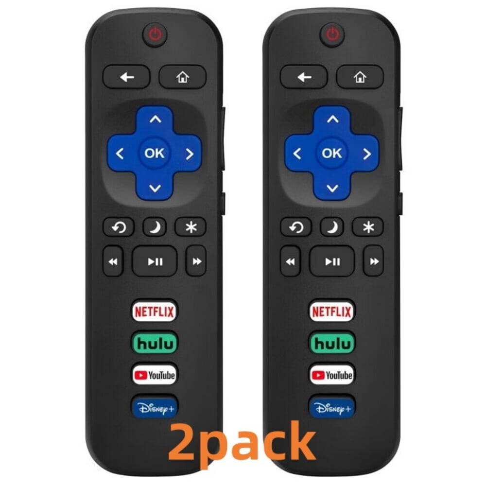 (Pack of 2) Replacement-Remote-Control for Roku-TV,Compatible for TCL Roku/Hisense Roku/Onn Roku/Philips Roku Smart TVs(Not for Stick and Box)