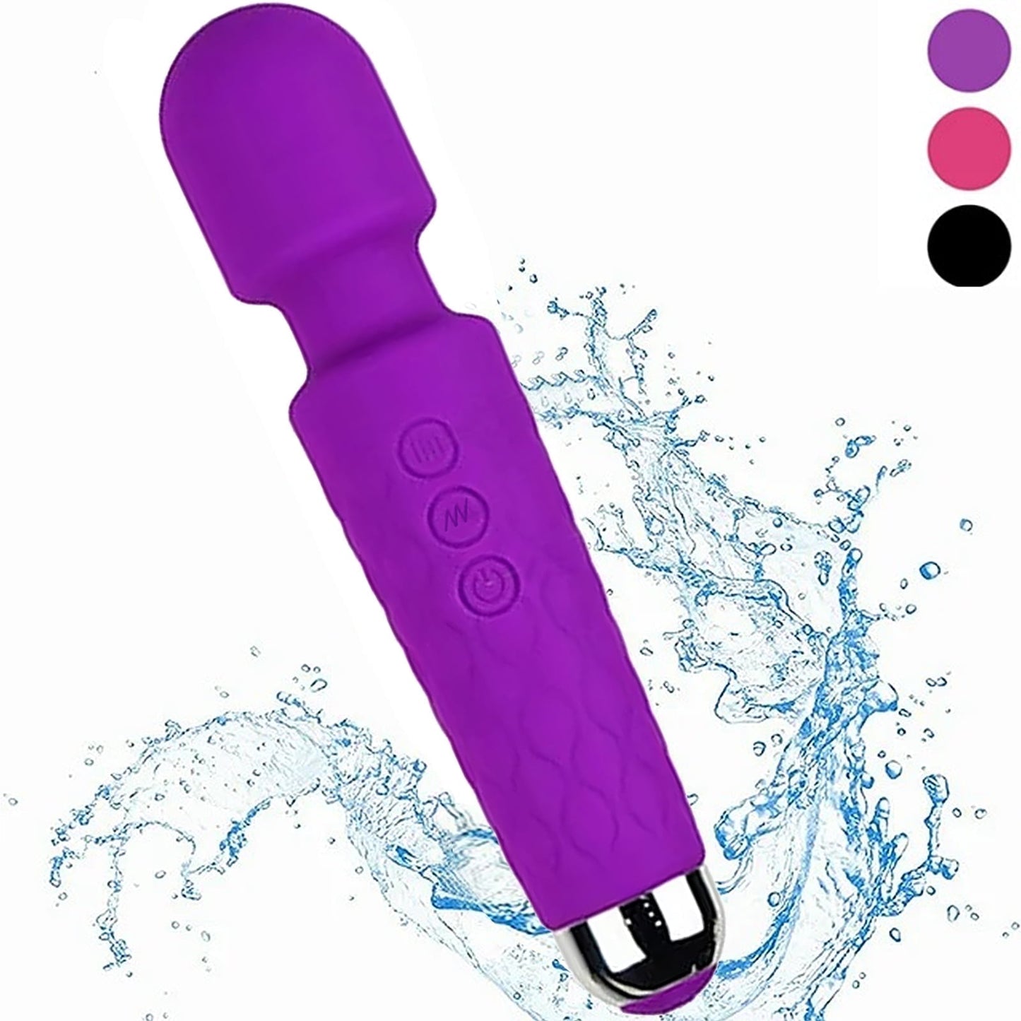 ZOUYUE Percussion Mini Handheld Electric Personnal Massager Wand Rechargeable&Waterproof Handheld Deep Tissue Neck Back Massager for Shoulder, Leg, Calf, Foot, Muscle, and Back Pain Relief(Purple)
