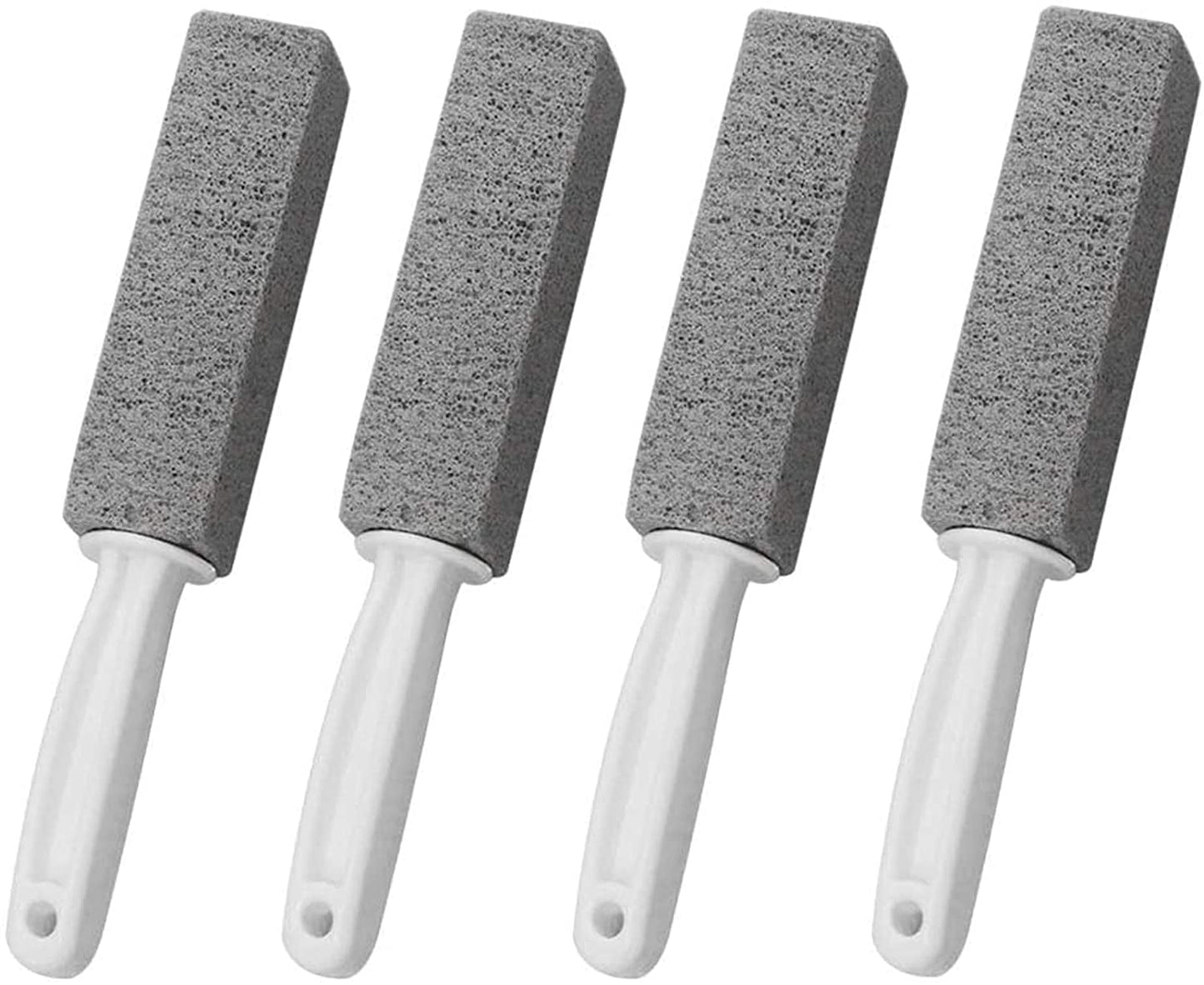 ZOUYUE Pumice Cleaning Stone with Handle, Toilet Bowl Ring Remover Cleaner Brush Stains and Hard Water Ring Remover Rust Grill Griddle Cleaner for Kitchen/Bath/Pool/Household Cleaning 4 Pack