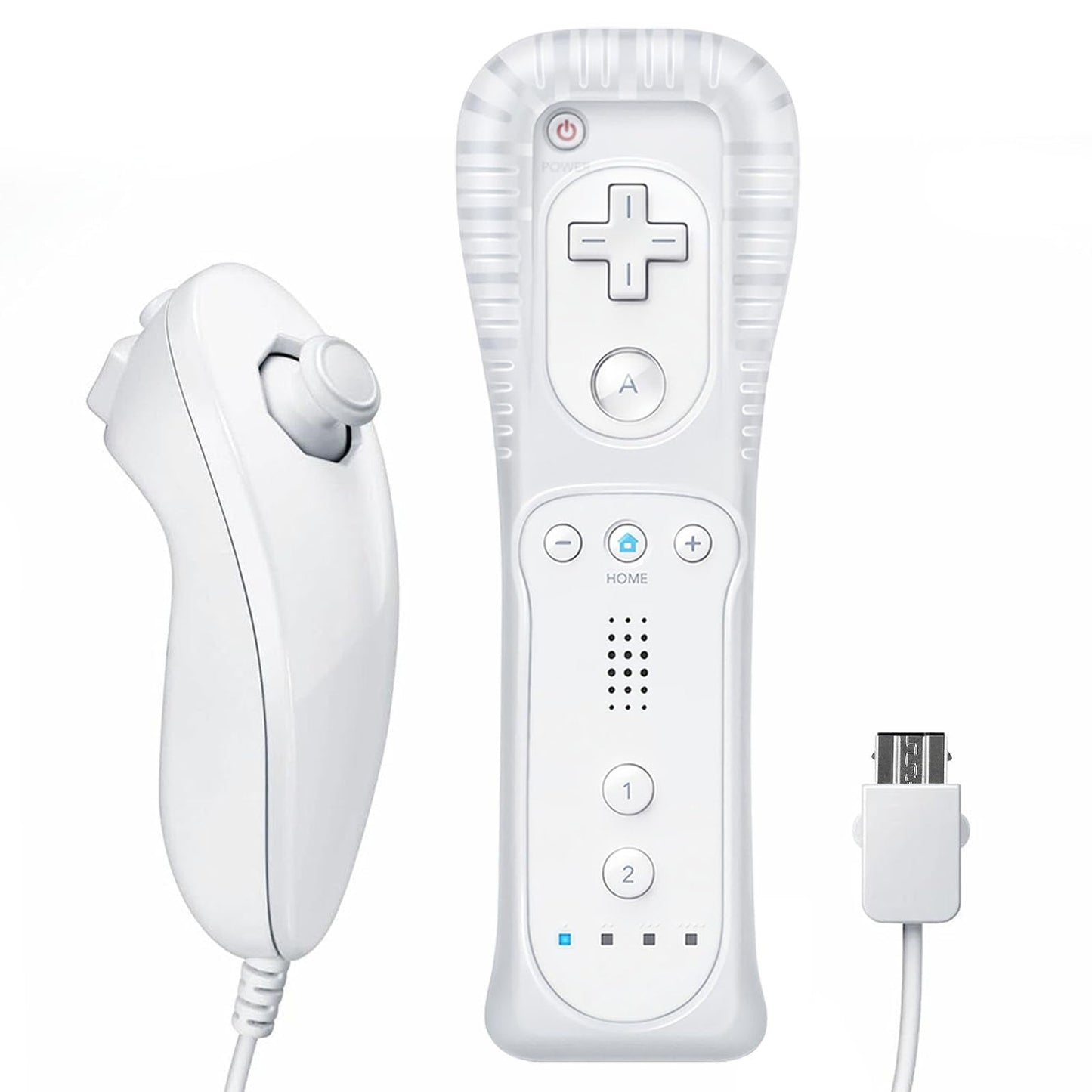 ZOUYUE Remote Controller and Nunchaku Controller Replacement for Wii Remote Controller and Nunchaku, Compatible with Nintendo Wii/Wii U Console, with Silicone Case and Wrist Strap