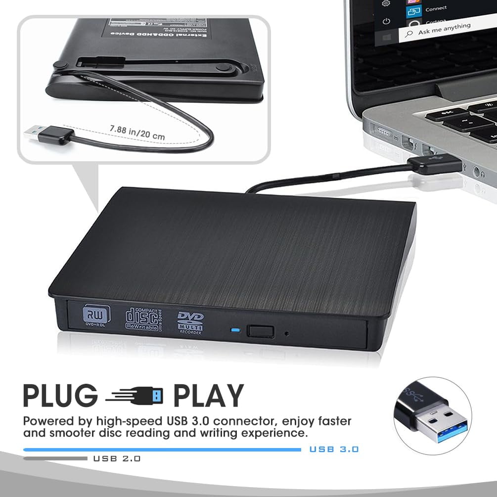 ZOUYUE USB 3.0 External CD-ROM DVD+/-RW Optical Drive
