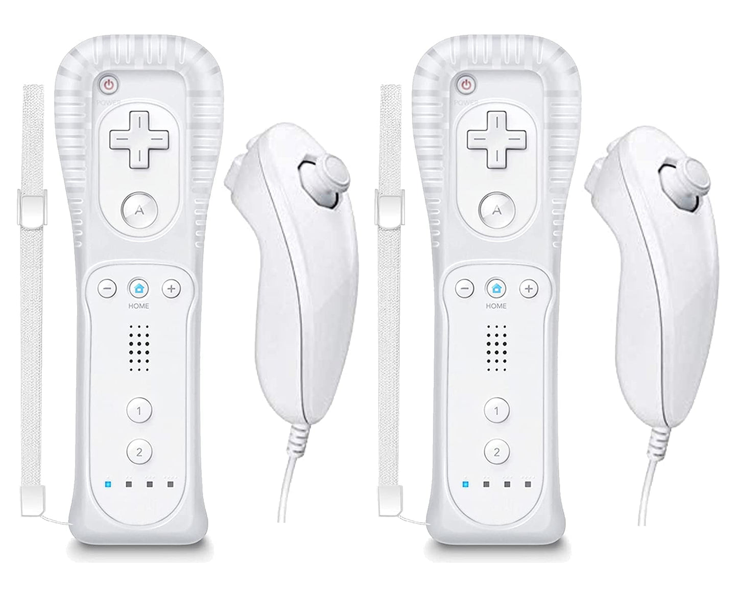 ZOUYUE Wii Nunchuck Remote Controller 2 Pack with Motion Plus Compatible with Wii & Wii U Console | Wii Remote Controller with Shock Function