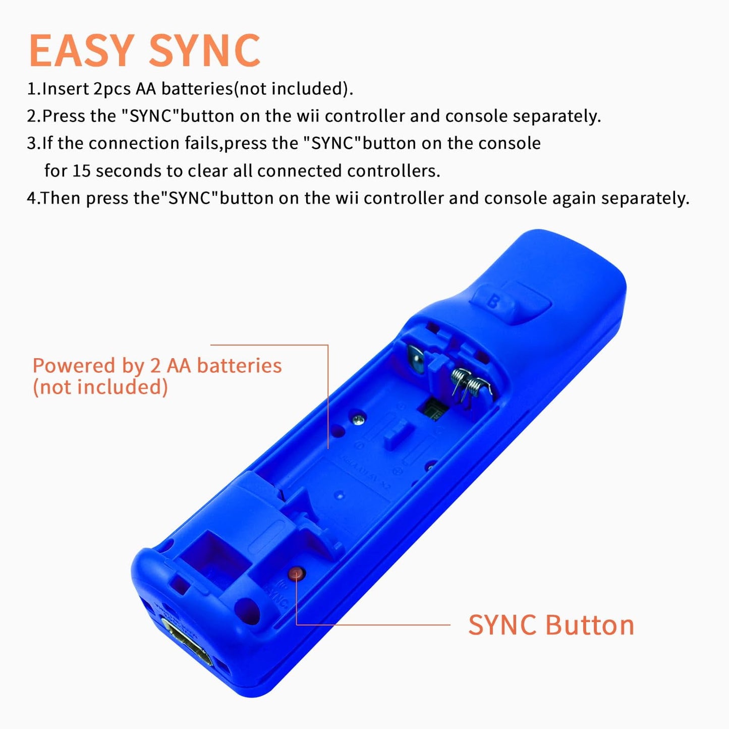 ZOUYUE Wii Remote Controller and Nunchuck Controller with Silicone Case and Wrist Strap