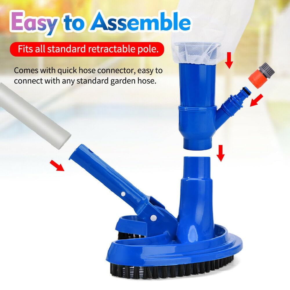 ZOUYUE Portable Pool Vacuums Jet Cleaner Kit for Above Ground Pools,Spa Pond Mini Vacuum Cleaner,Swimming Pools- Automatic Jet Pool Cleaner