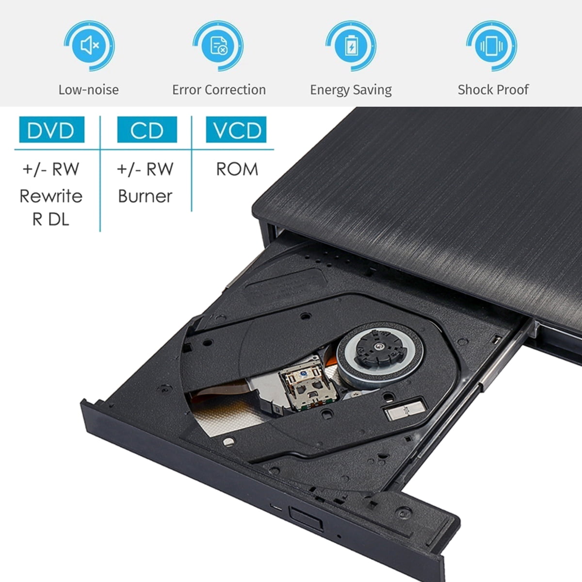 ZOUYUE USB 3.0 External CD/DVD+/-RW Optical Drive