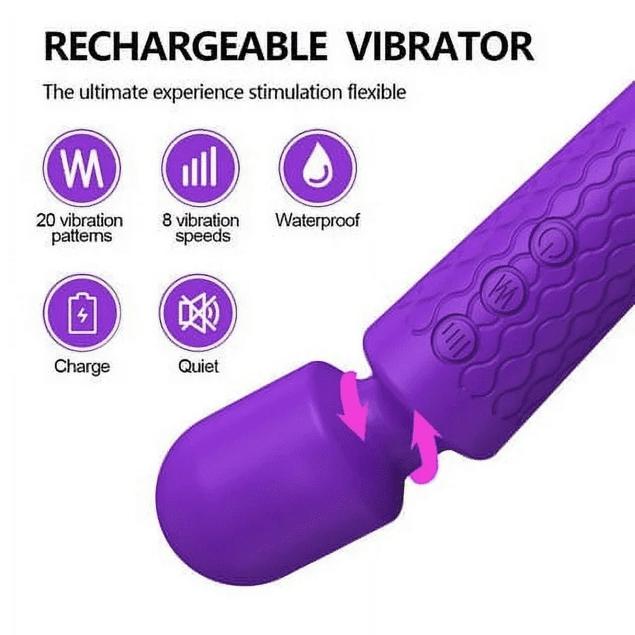 ZOUYUE Percussion Mini Handheld Electric Personnal Massager Wand Rechargeable&Waterproof Handheld Deep Tissue Neck Back Massager for Shoulder, Leg, Calf, Foot, Muscle, and Back Pain Relief(Purple)