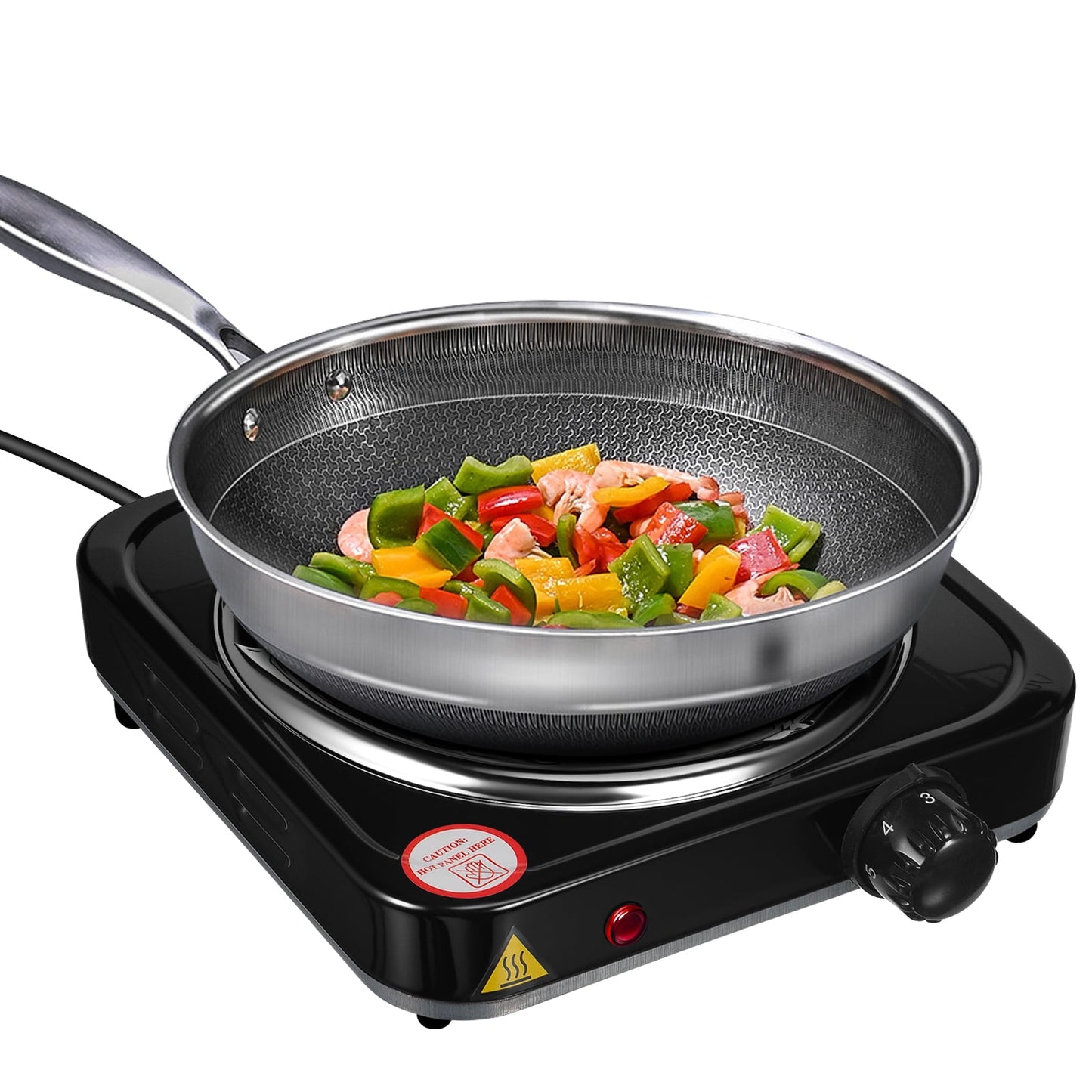 1 Burner Electric Portable Camping Stove,Single Burner,1000W 110V