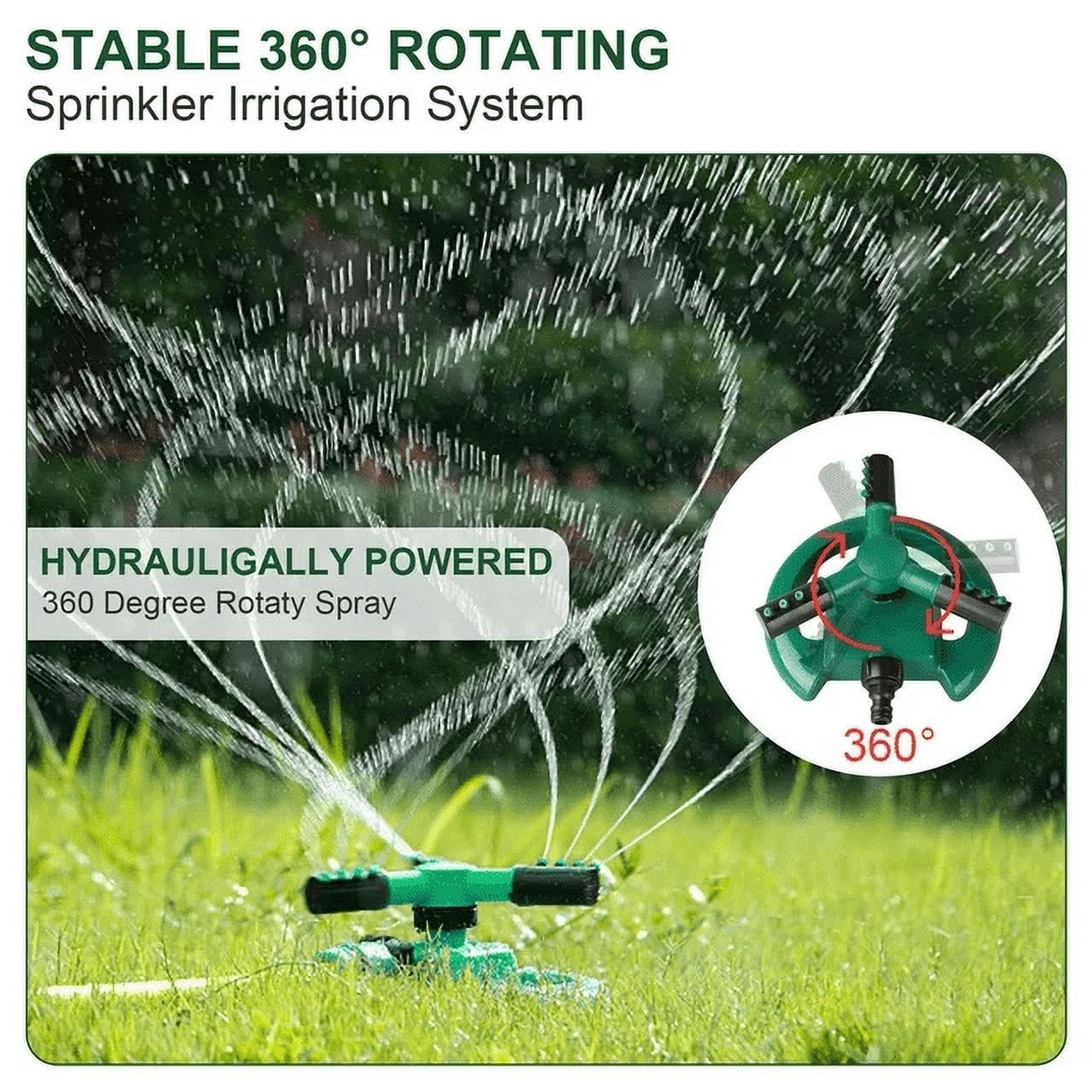 ZOUYUE Rotating Garden Sprinkler for Large Area Coverage, Lawn and Yard Sprinklers