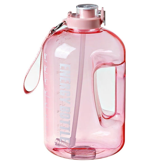 1 Gallon Water Bottles,128 oz Motivational Time Marked Water Bottle With Straw,BPA Free,Leak Proof Sports Water Bottle,Clear