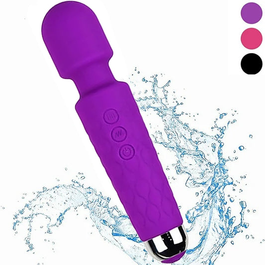 ZOUYUE Percussion Mini Handheld Electric Personnal Massager Wand Rechargeable&Waterproof Handheld Deep Tissue Neck Back Massager for Shoulder, Leg, Calf, Foot, Muscle, and Back Pain Relief(Purple)