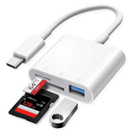 Sihohan 3 In 1 USB C Memory Card Reader with Dual Connector for SD/microSD Cards
