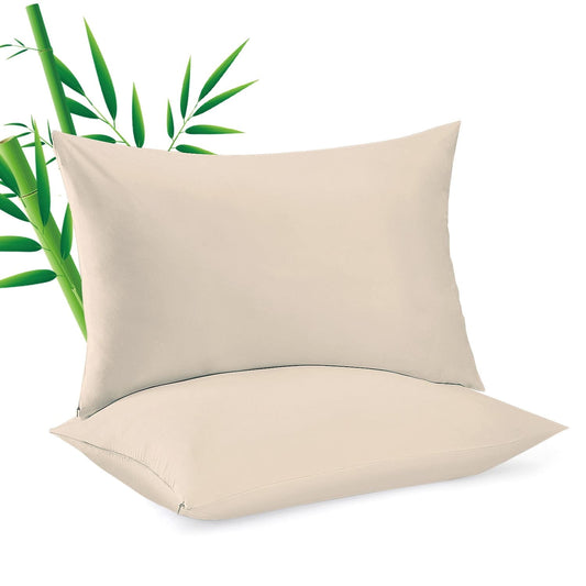ZOUYUE 20*26 Pillow Bed Bug Protector Zippered Pillowcase, Pillow Encasement Covers (Standard, 2 Pack)