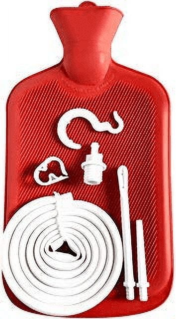 ZOUYUE Enema Bag Kit Rubber Anal Douche Vaginal Douche Enema Cleaner for Women£ªs or Man£ªs Health (Red, 2L)