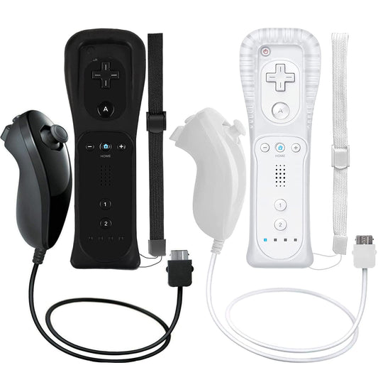 ZOUYUE Motion Plus Wii Controllers 2Packs with Nunchucks, Wii Remote Controllers Compatible for wii and Wii U