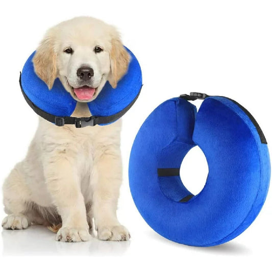 ZOUYUE Protective Inflatable Cone Collar for Dogs and Cats, Soft Pet Recovery E-Collar Cone Small Medium Large Dogs, Designed to Prevent Pets from Touching Stitches