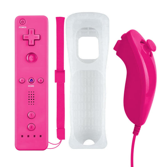 ZOUYUE Remote Controller for Wii, Wii Remote and Nunchuck Controllers with Silicon Case and Strap for Wii and Wii U
