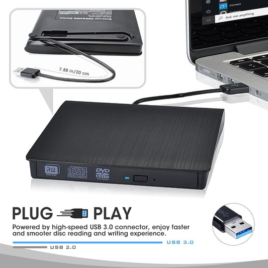 ZOUYUE USB 3.0 External CD-ROM DVD+/-RW Optical Drive