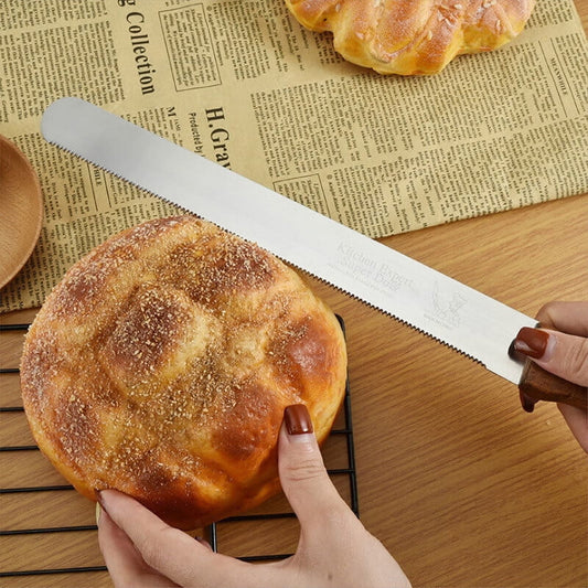 ZOUYUE Ultra Sharp Serrated Bread Knife for Homemade Bread with 10.5 Inch Wide Wavy Edge